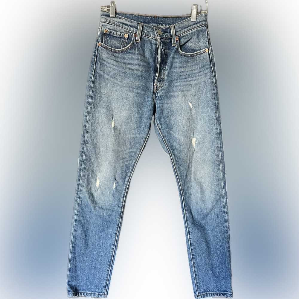 Levi's Women's High Rise Distressed Blue Jeans